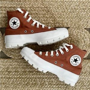 Converse Chunky Platform High Top Women 7 Canvas limited color Mineral Clay